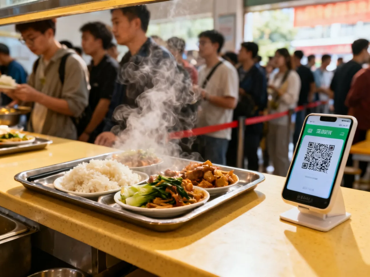 工作日中午排队十分钟后,我才真正听懂中国午饭高峰的节奏