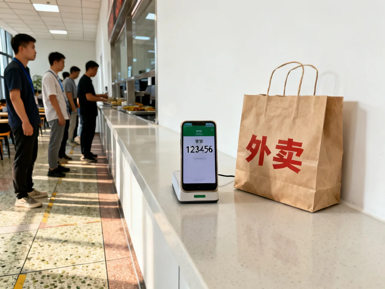 在写字楼大厅等外卖时,我第一次明白站得近不一定拿得更快