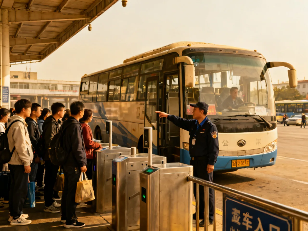 我在中国县城汽车站学会先看人群走向,再找检票口