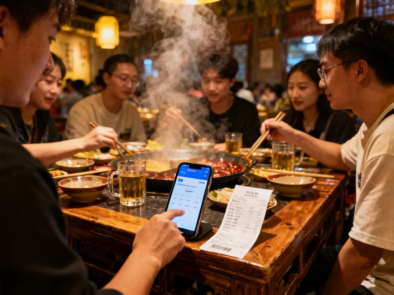 四个人一桌火锅,谁来先付?我在成都学会了中国式AA的真正节奏