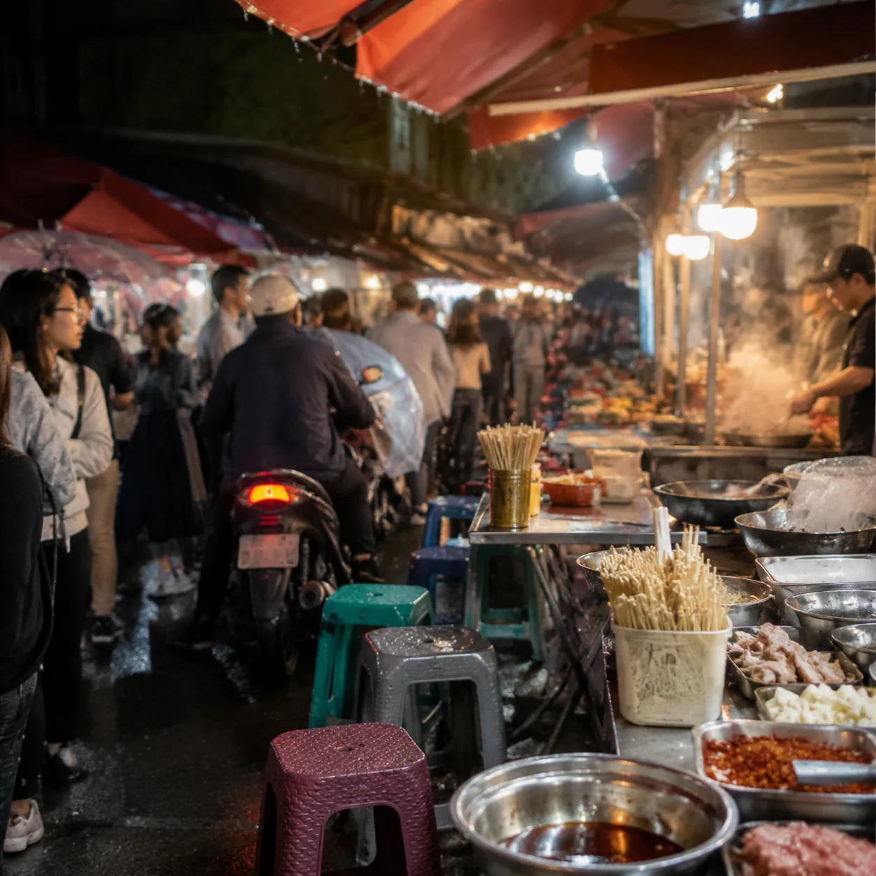 贵阳夜市里的一张塑料凳,让我放下了游客的架子