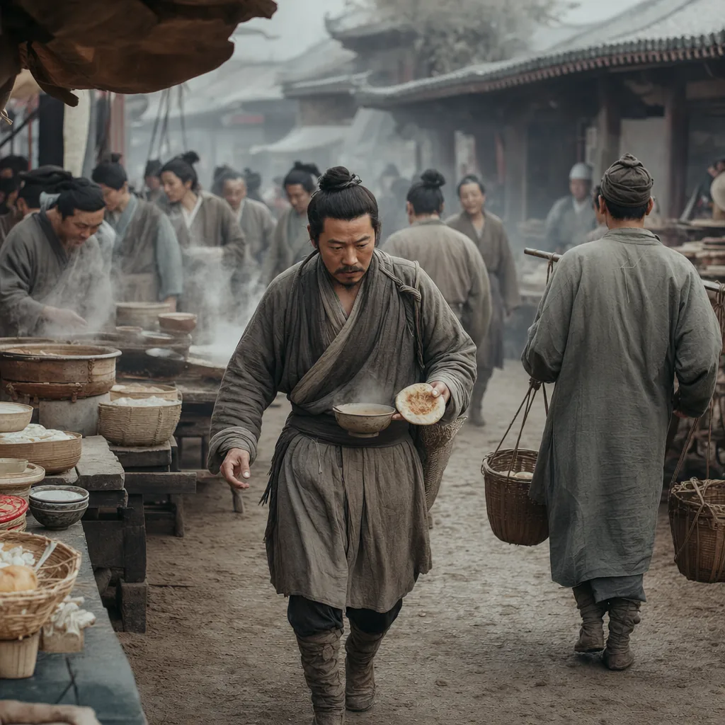 我一直以为唐代早点只是“种类多”,直到我站在晨市里闻见锅边和胡饼一起冒热气