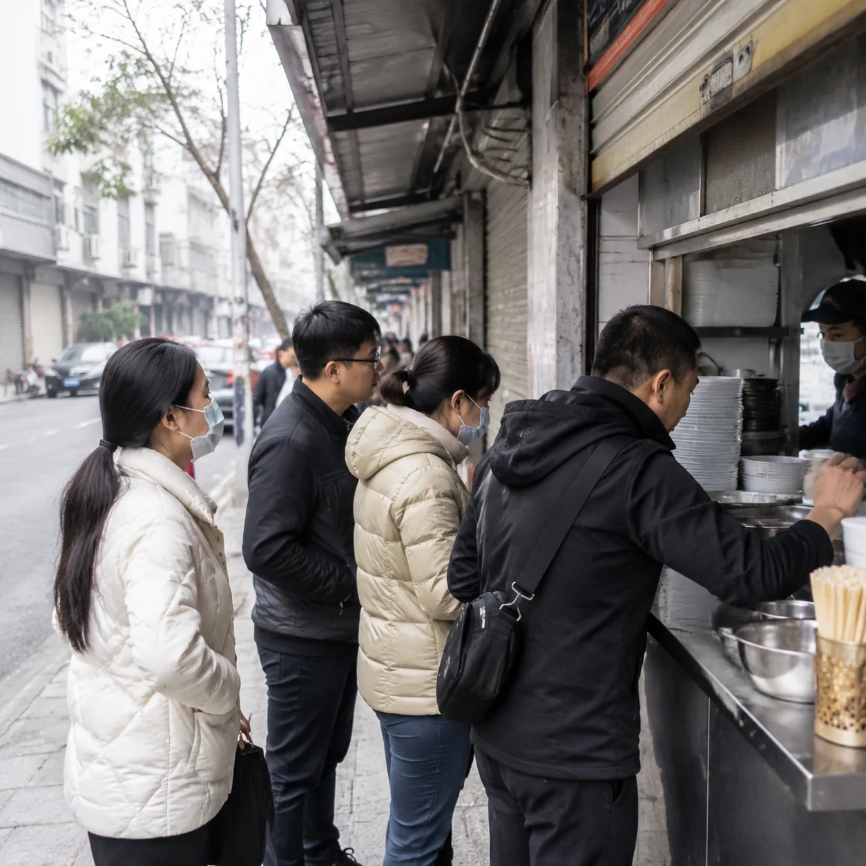 武汉热干面摊前的队伍,让我学会看城市的脾气