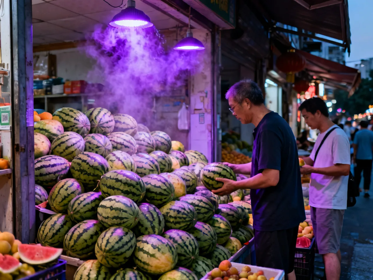 第一次在中国水果店买西瓜，我学会先说想现场切还是带走