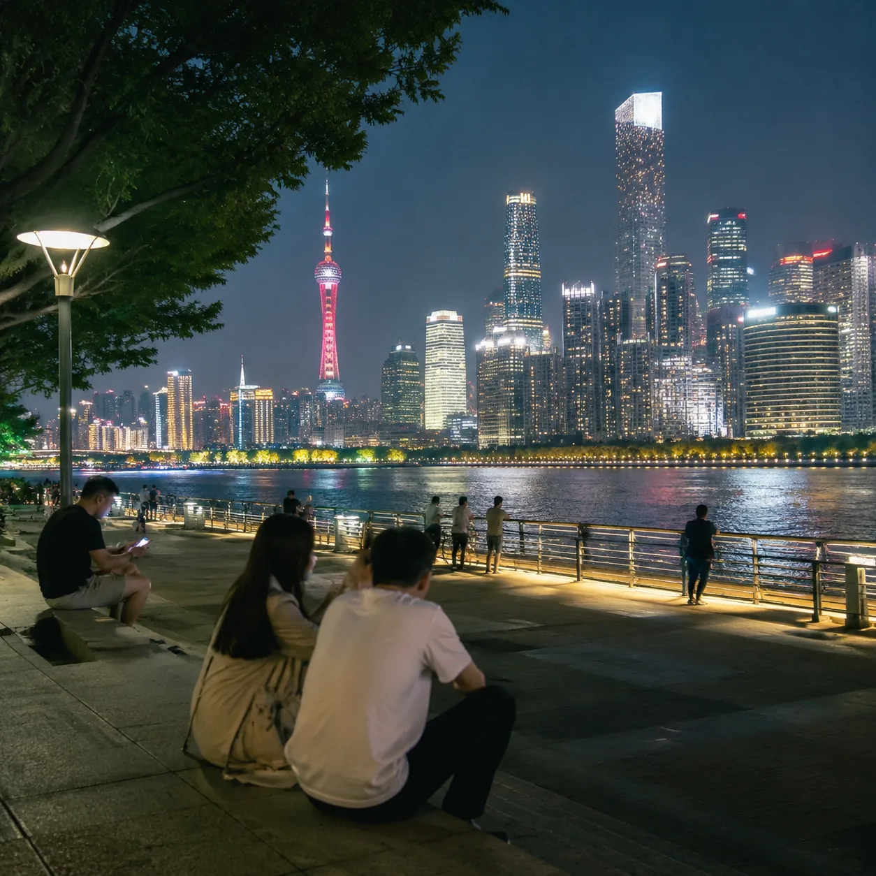 广州夜里最好走的那条线,往往不是最热闹的,而是最知道什么时候该坐下的