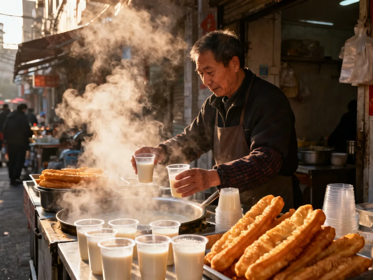 我在中国早餐摊第一次学会豆浆要先问甜不甜