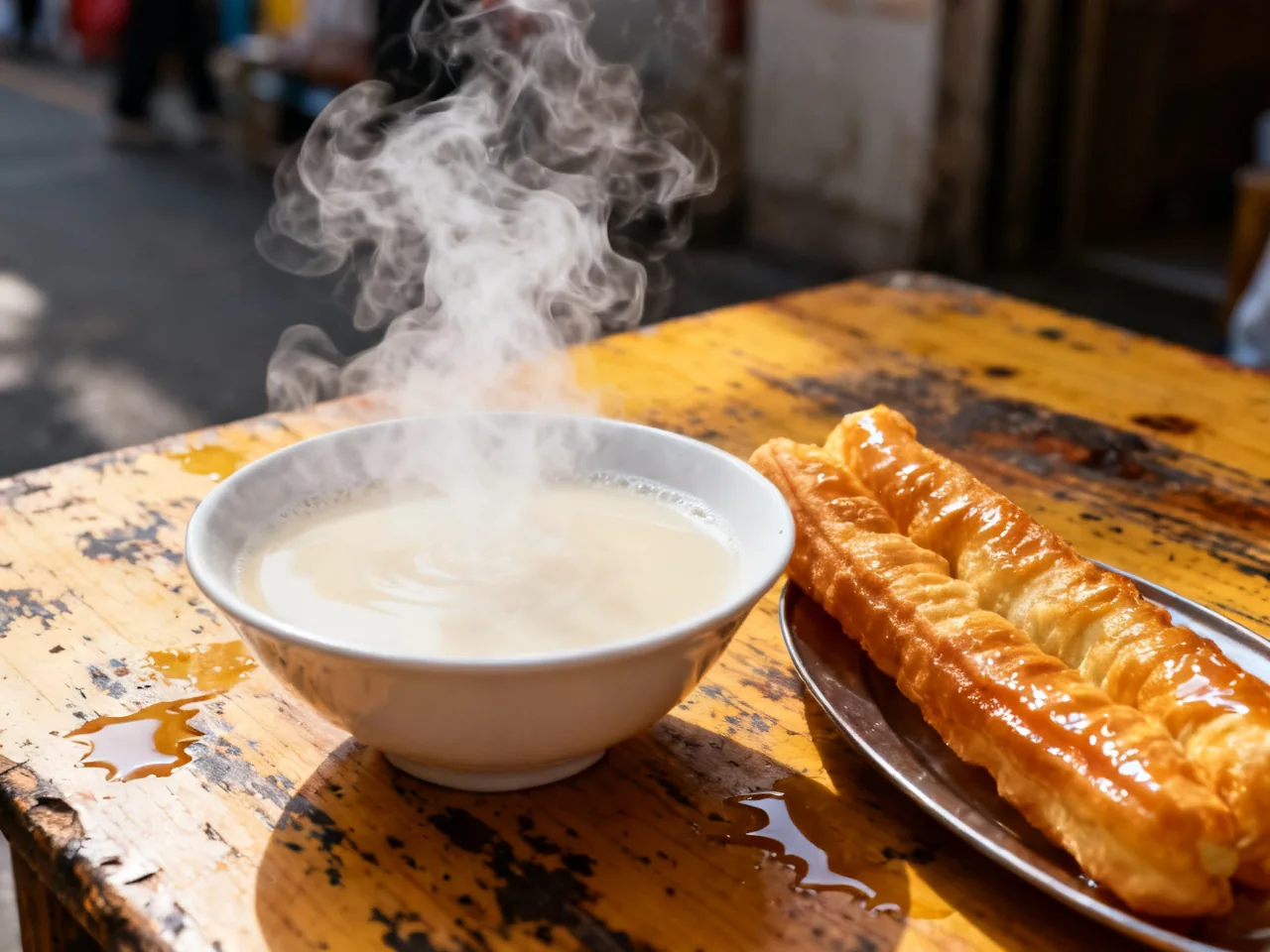 我在中国早餐摊第一次学会豆浆要先问甜不甜