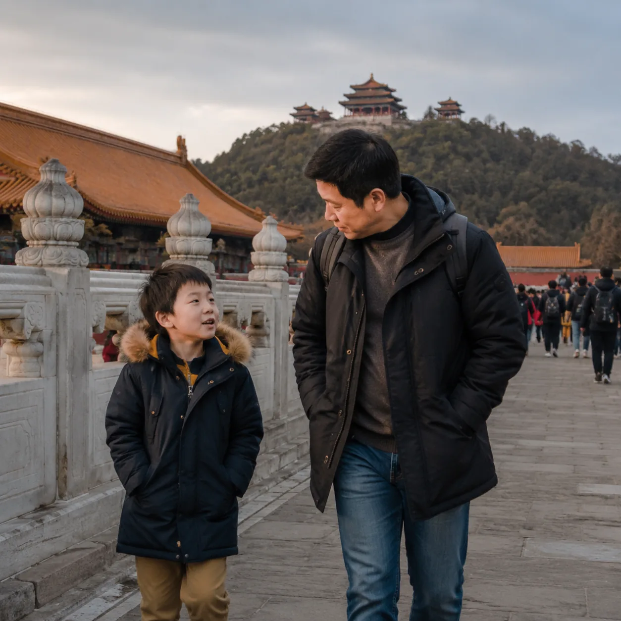 孩子在北京地铁里第一次自己问路