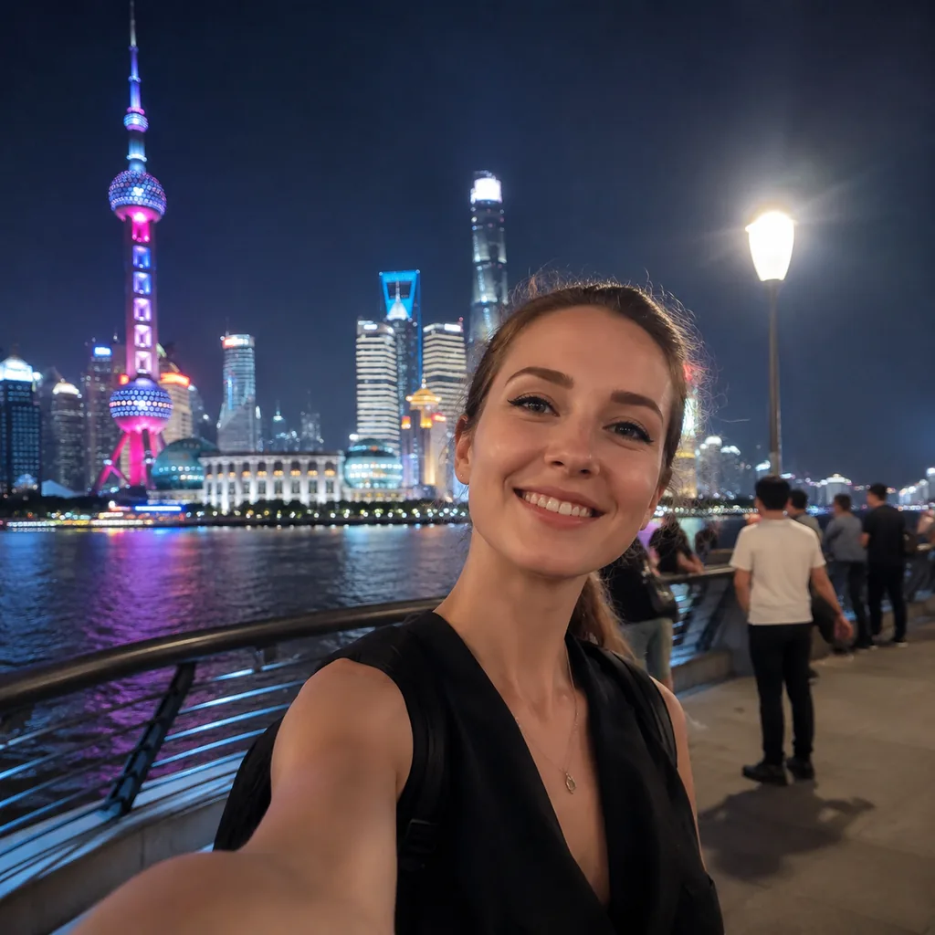 外国人第一次夜游中国城市的安全感