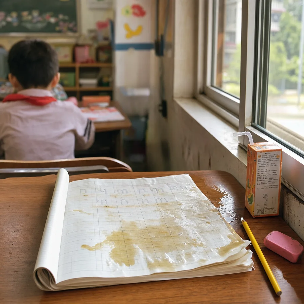 那本被果汁弄湿的拼音本，让本人第一次学会声调不是唱歌，而是方向