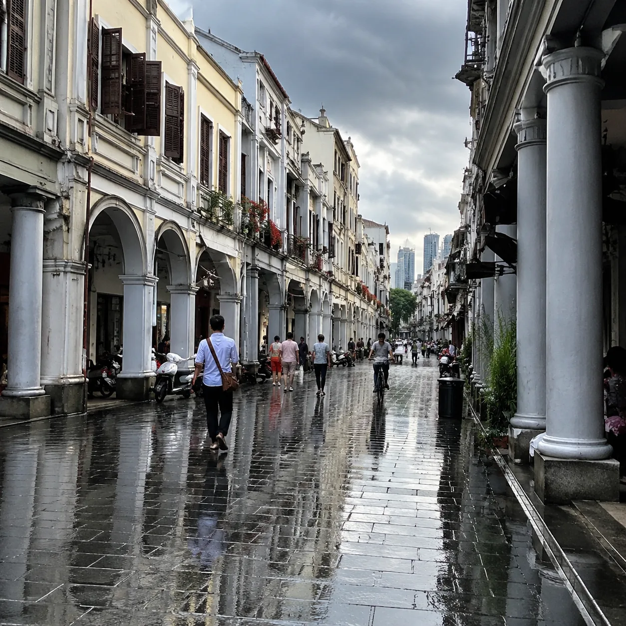 广州雨后那条骑楼街,让我重新理解城市散步