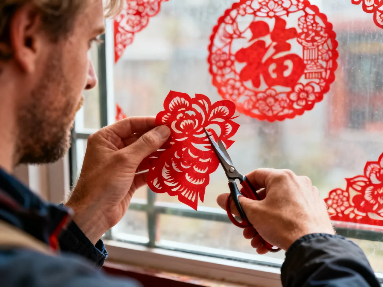 剪纸日记|在红纸与窗光之间学习耐心