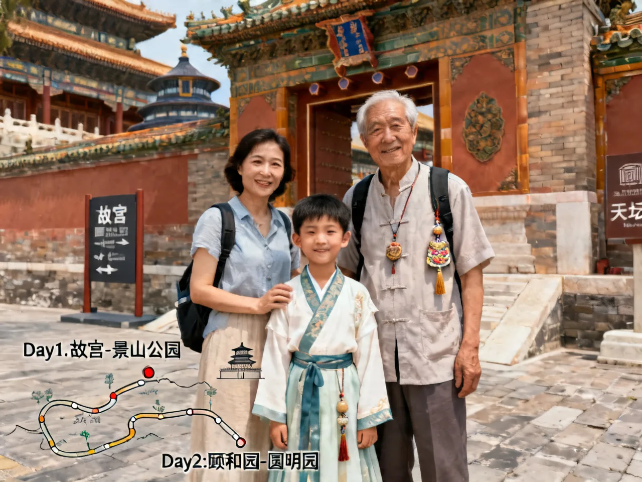 七月暑假全家游路线规划