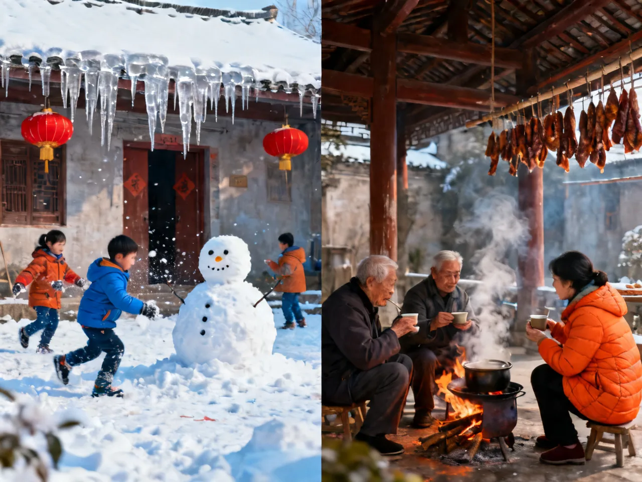 十二月的中国:北方玩雪,南方过冬