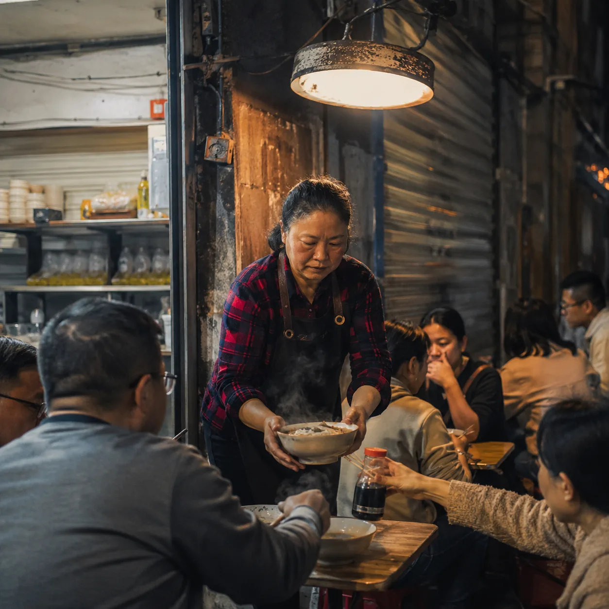 泉州西街入夜以后,一盏圆灯就能把面线糊和人情都照热