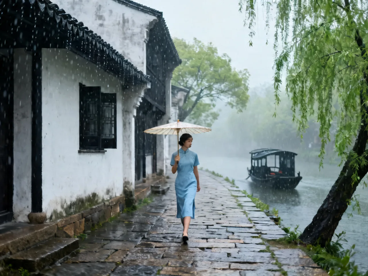 四月江南烟雨游