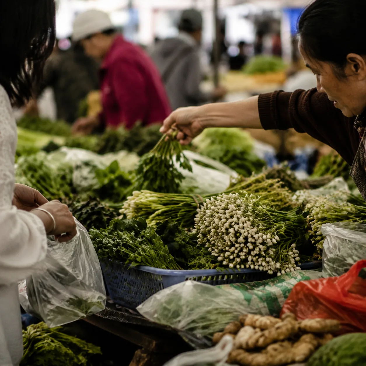 昆明菜市场里的花和菜,让我重新认识日常审美
