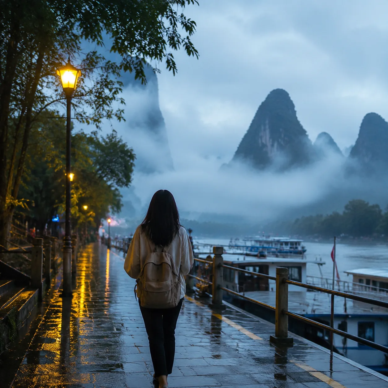 Morning Mist at a Guilin Pier Taught Me Not to Treat Landscape as Background